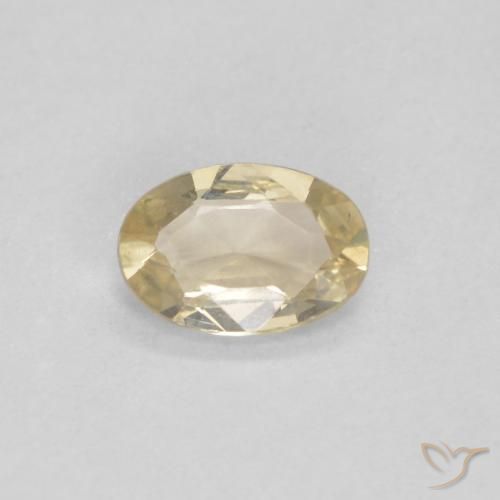 0.40ct Натуральный Кремовый Сапфир, Овал, Чистота VVS