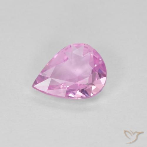 0.43ct Натуральный Светло-розовый Сапфир, Форма груши, Чистота VVS