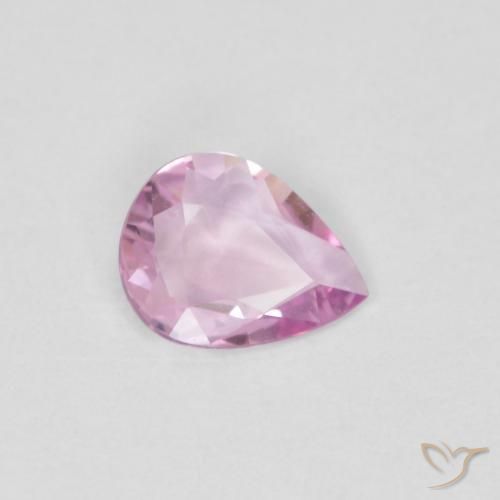 0.30ct Натуральный Очень светлый королевский фиолетовый розовый Сапфир, Форма груши, Чистота VVS