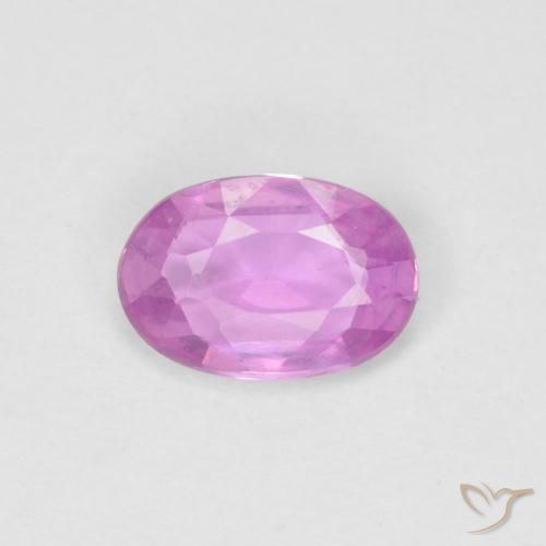 0.47ct Натуральный Интенсивный розовато-фиолетовый Сапфир, Овал, VVS-VS