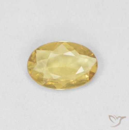 0.37ct Натуральный Среднее золото Сапфир, Овал, VVS-VS