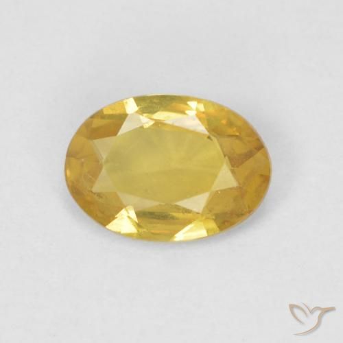 0.61ct Натуральный Среднее золото Сапфир, Овал, VVS-VS
