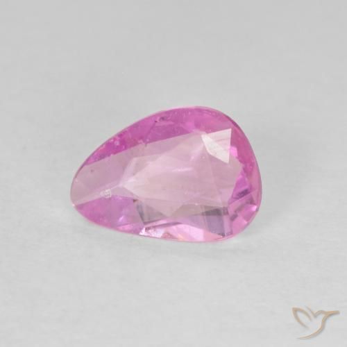 0.49ct Натуральный Очень светло-розовый Сапфир, Форма груши, VVS-VS