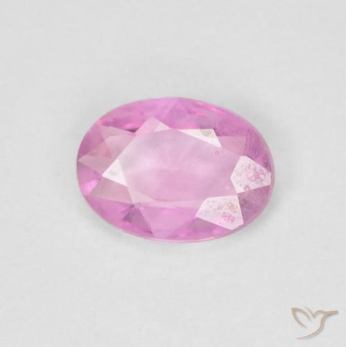 0.70ct Натуральный Ярко-розовый Сапфир, Овал, Чистота VS