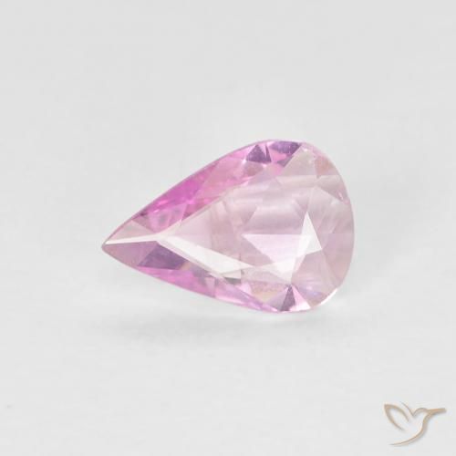 0.32ct Натуральный Средний розовый Сапфир, Форма груши, Чистота VVS