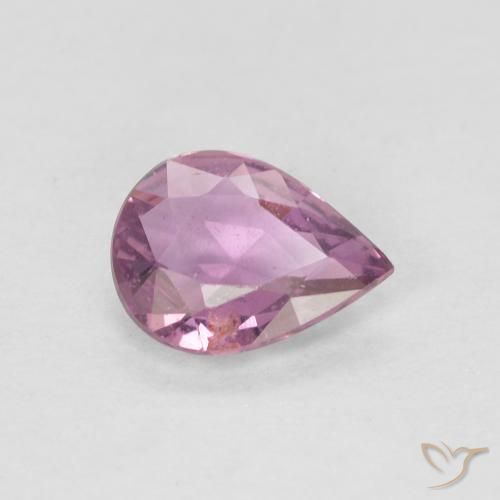 0.48ct Натуральный Розовато-пурпурный Сапфир, Форма груши, Чистота VS