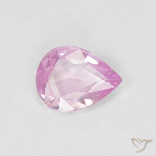 0.44ct Натуральный Светло-королевский фиолетовый розовый Сапфир, Форма груши, Чистота VS