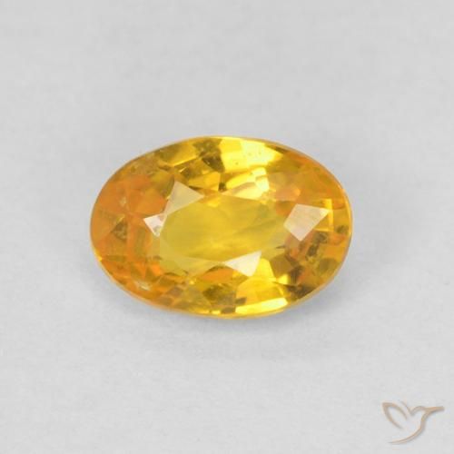 0.61ct Натуральный Средний апельсин Сапфир, Овал, Чистота VS