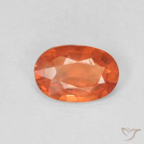 0.41ct Натуральный Огонь Оранжевый Сапфир, Овал, Чистота VS