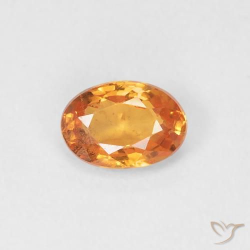 0.53ct Натуральный Средний апельсин Сапфир, Овал, VVS-VS