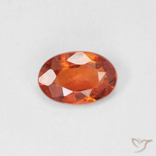 0.44ct Натуральный Янтарный Апельсин Сапфир, Овал, VVS-VS