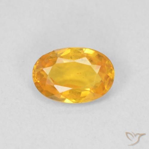 0.56ct Натуральный Средний апельсин Сапфир, Овал, VVS-VS