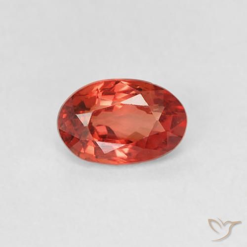 0.56ct Натуральный Средний красный Сапфир, Овал, VVS-VS