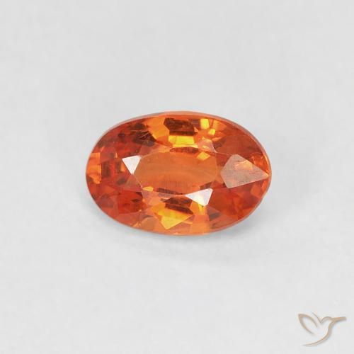 0.59ct Натуральный Средний апельсин Сапфир, Овал, VVS-VS