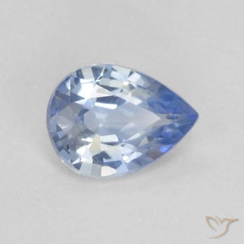 0.30ct Натуральный Пастельно-синий Сапфир, Форма груши, VVS-VS