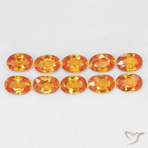 0.56ct Натуральный Средний апельсин Сапфир, Овал, VVS-VS