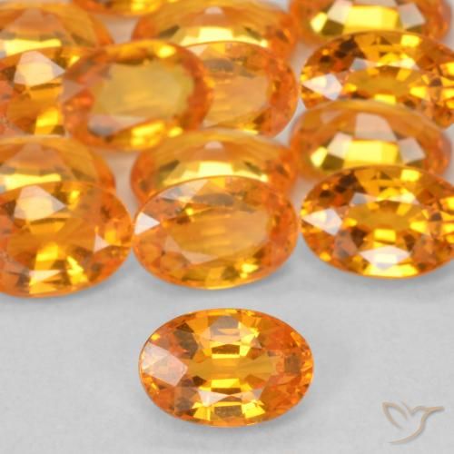 0.62ct Натуральный Красновато-оранжевый Сапфир, Овал, VVS-VS