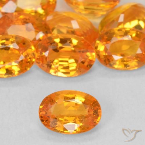 0.60ct Натуральный Средний апельсин Сапфир, Овал, VVS-VS