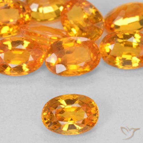 0.64ct Натуральный Средний апельсин Сапфир, Овал, VVS-VS