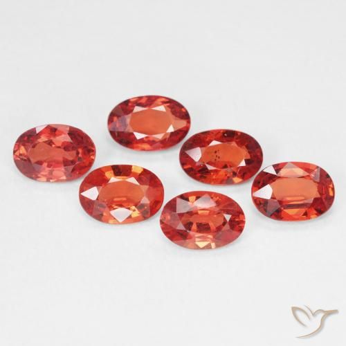0.49ct Натуральный Ярко-малиновый красный Сапфир, Овал, VVS-VS