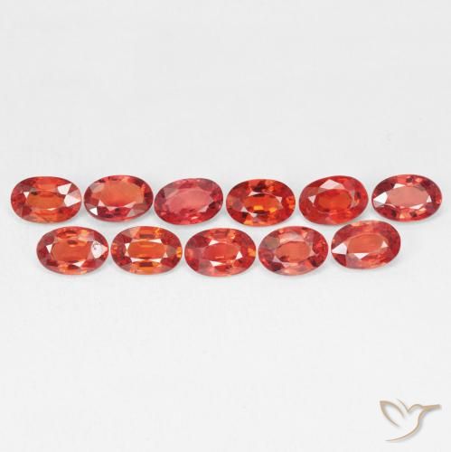 0.63ct Натуральный Интенсивный красный Сапфир, Овал, VVS-VS