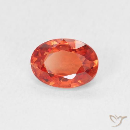 0.73ct Натуральный Интенсивный красный Сапфир, Овал, Чистота VS