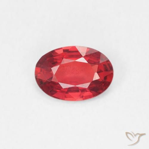 0.45ct Натуральный Средний красный Сапфир, Овал, Чистота VS