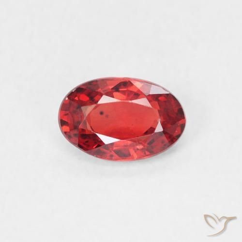 0.54ct Натуральный Алый красный Сапфир, Овал, VVS-VS