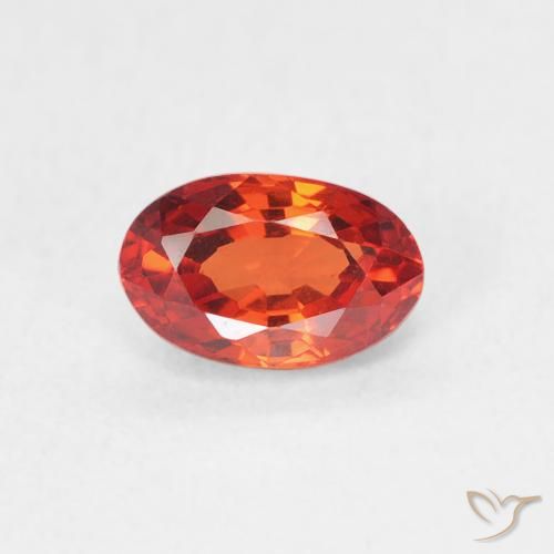 0.74ct Натуральный Средний красный Сапфир, Овал, VVS-VS
