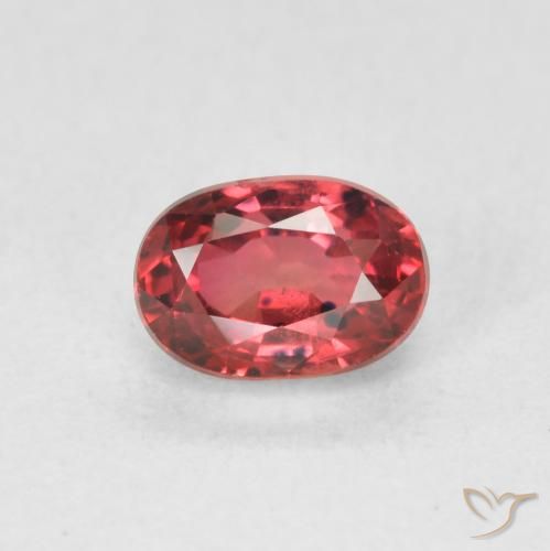 1.00ct Натуральный Темно-красный Сапфир, Овал, Чистота VS