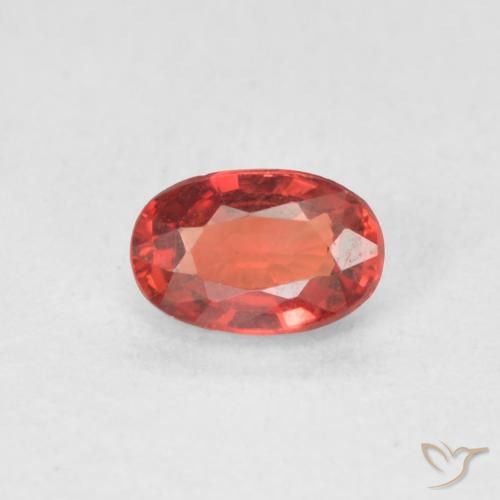 0.59ct Натуральный Ярко-малиновый красный Сапфир, Овал, VVS-VS