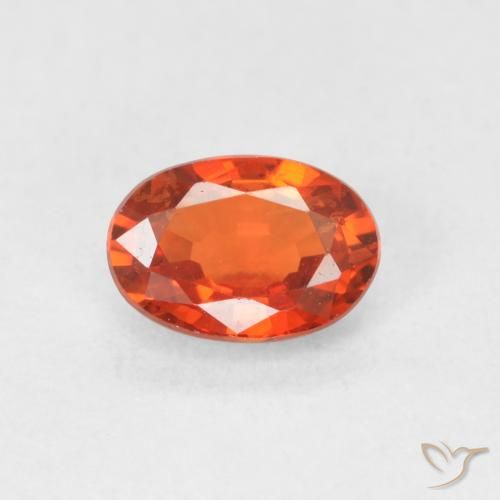 0.67ct Натуральный Красновато-оранжевый Сапфир, Овал, VVS-VS