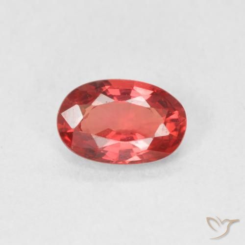 0.54ct Натуральный Алый красный Сапфир, Овал, VVS-VS