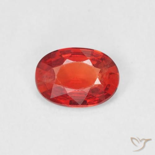 0.44ct Натуральный Ярко-красный Сапфир, Овал, Чистота VS