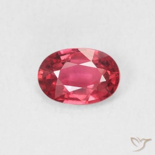0.57ct Натуральный Средний красный Сапфир, Овал, Чистота VS