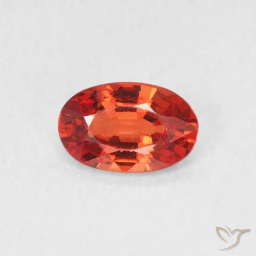 0.54ct Натуральный Средний красный Сапфир, Овал, VVS-VS