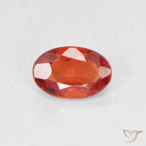 0.63ct Натуральный Интенсивный красный Сапфир, Овал, VVS-VS