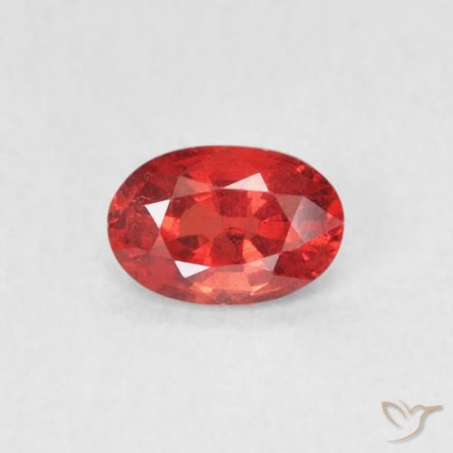 0.66ct Натуральный Алый красный Сапфир, Овал, VVS-VS
