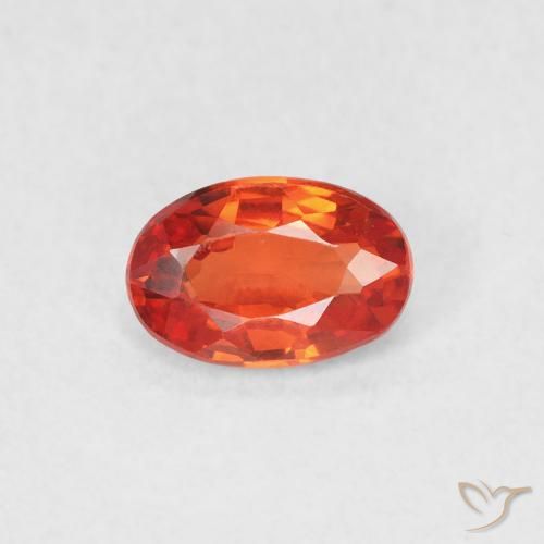 0.64ct Натуральный Средний красный Сапфир, Овал, VVS-VS