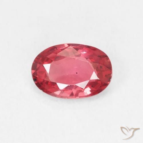 0.47ct Натуральный Средний красный Сапфир, Овал, VVS-VS