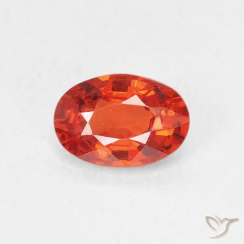 0.64ct Натуральный Средний апельсин Сапфир, Овал, Чистота VS