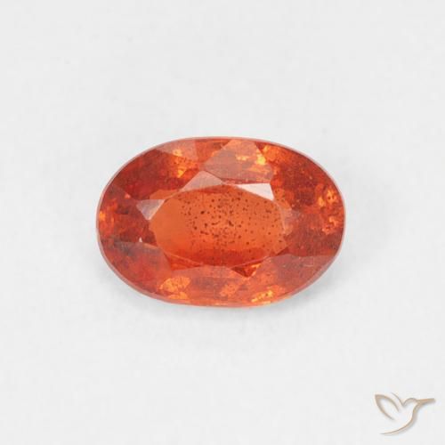 0.70ct Натуральный Огонь Оранжевый Сапфир, Овал, Чистота VS