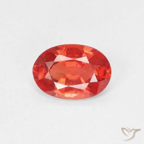 0.54ct Натуральный Средний красный Сапфир, Овал, Чистота VS