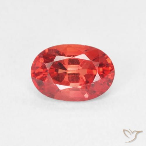 0.73ct Натуральный Интенсивный красный Сапфир, Овал, VVS-VS