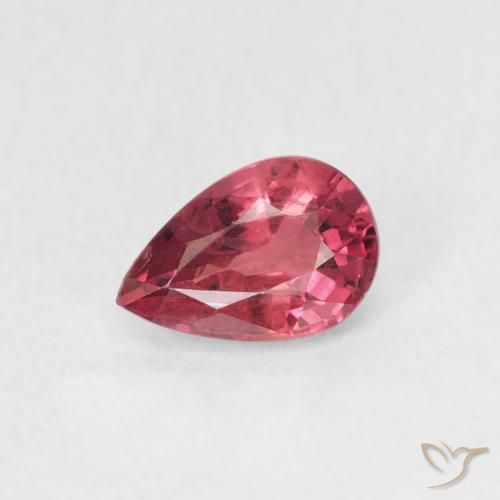 0.56ct Натуральный Средний красный Сапфир, Форма груши, VVS-VS