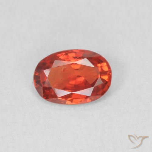 0.48ct Натуральный Средний красный Сапфир, Овал, Чистота VS