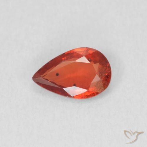 0.42ct Натуральный Средний красный Сапфир, Форма груши, VVS-VS