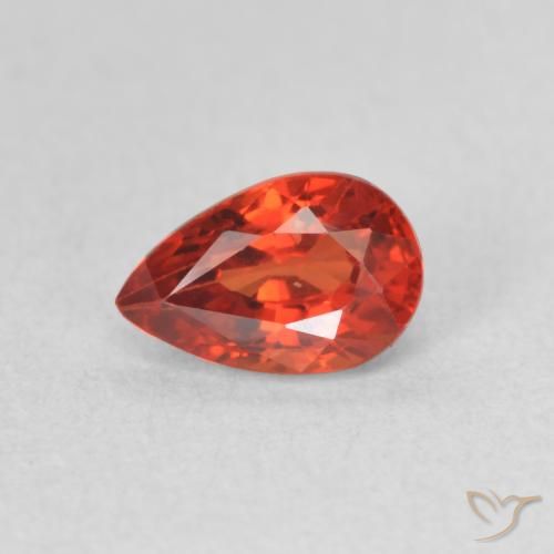 0.73ct Натуральный Интенсивный красный Сапфир, Форма груши, VVS-VS