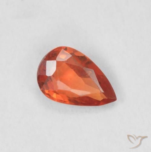 0.51ct Натуральный Ярко-малиновый красный Сапфир, Форма груши, Чистота VS