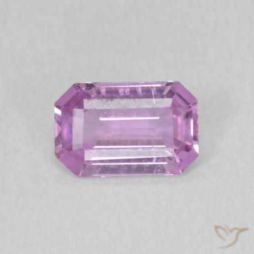 0.60ct Натуральный Сиреневый фиолетовый Сапфир, Изумрудная огранка, VVS-VS